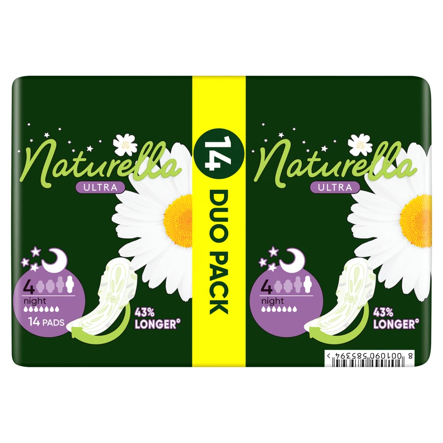 Naturella Ultra, гігієнічні серветки з крильцями, ромашка, Нічні, 14 шт.: ціни та характеристики