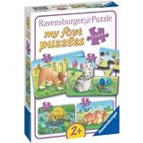 Мой первый пазл с животными, +2 года, 2/4/6/8 деталей, Ravensburger
