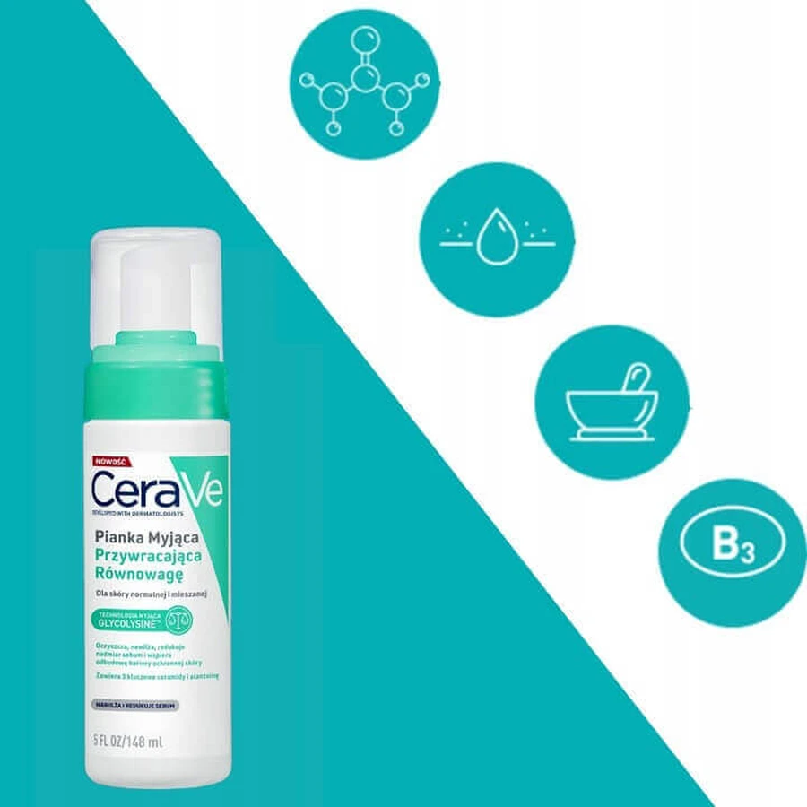 CeraVe, восстанавливающая баланс очищающая пенка, 150 мл: цены и характеристики