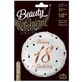 Фольгированный воздушный шар Happy Birthday 18, белый, 1 шт.