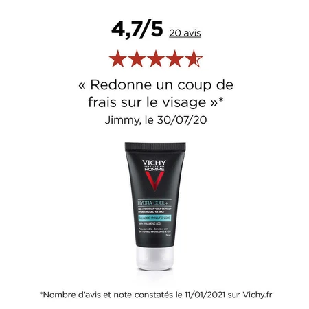 Зволожуючий гель для обличчя Vichy Men's Ice Effect Hydra Cool+ 50 мл: ціни та характеристики