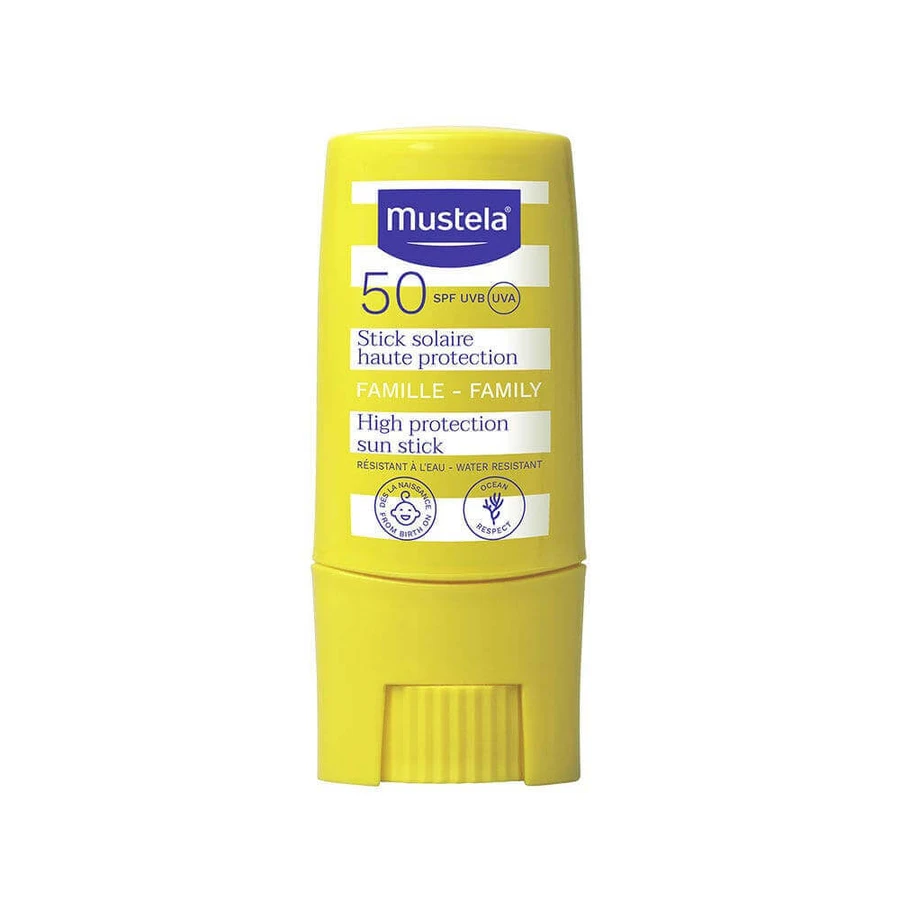 Mustela Солнцезащитный стик с высокой степенью защиты SPF50 Family 9 мл: цены и характеристики