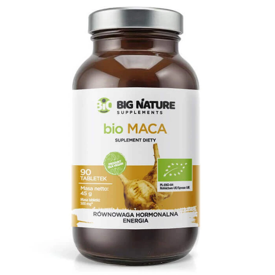 Big Nature Bio Maca, 90 таблеток: ціни та характеристики