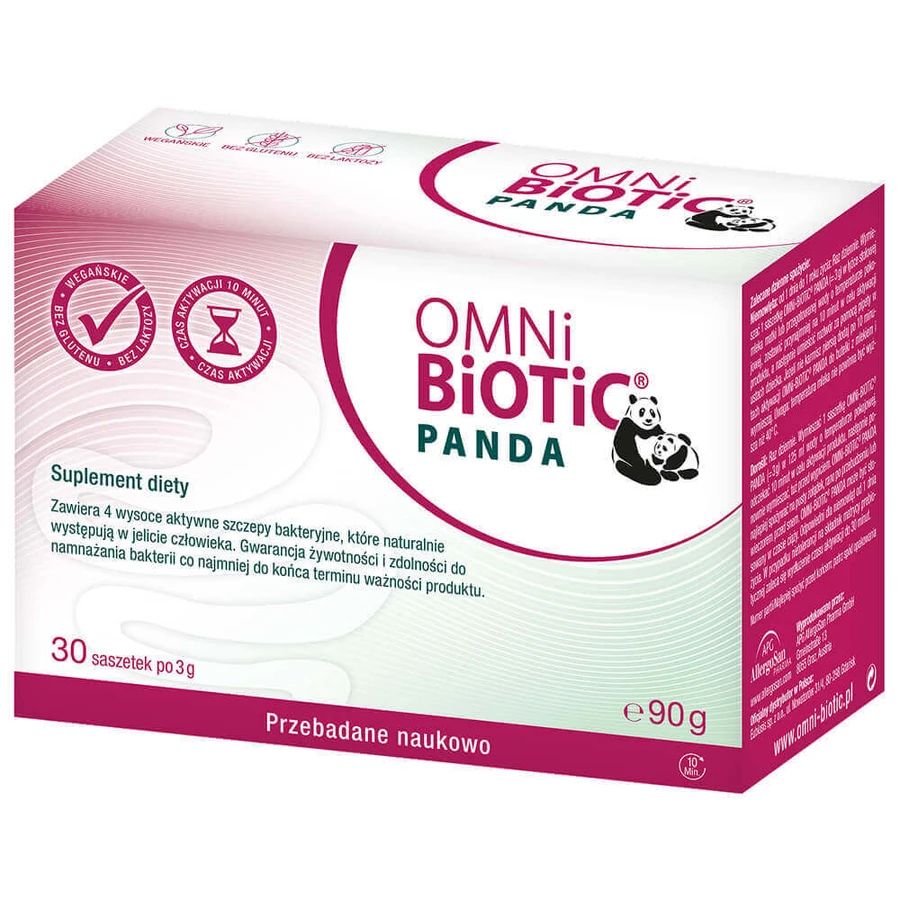 OmniBiotic Панда, порошок, від народження, 3 г х 30 пакетиків: ціни та характеристики