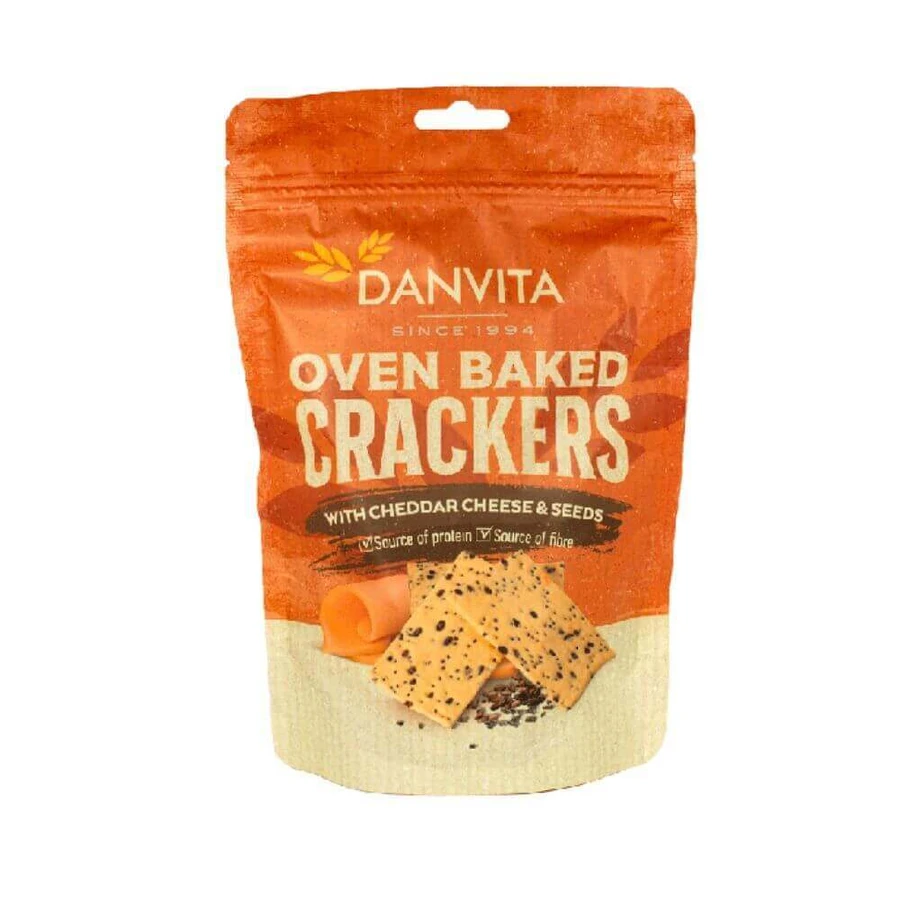 Хрустящие хлебцы с сыром чеддер и семечками, 100 г, Danvita: цены и характеристики