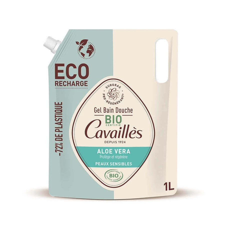 Cavaillès Eco Поповнення запасу гелю для ванни Алое Вера Біо для чутливої шкіри 1 л: ціни та характеристики
