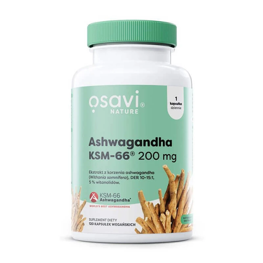 Osavi Nature Ashwagandha KSM-66 200 мг, 120 веганских капсул: цены и характеристики