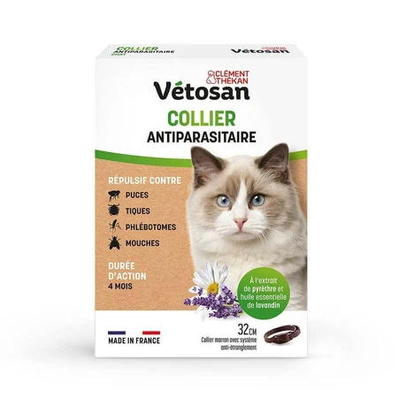 Clement-Thekan Vétosan Отпугивающий ошейник для кошек 32 см 1 шт.: цены и характеристики