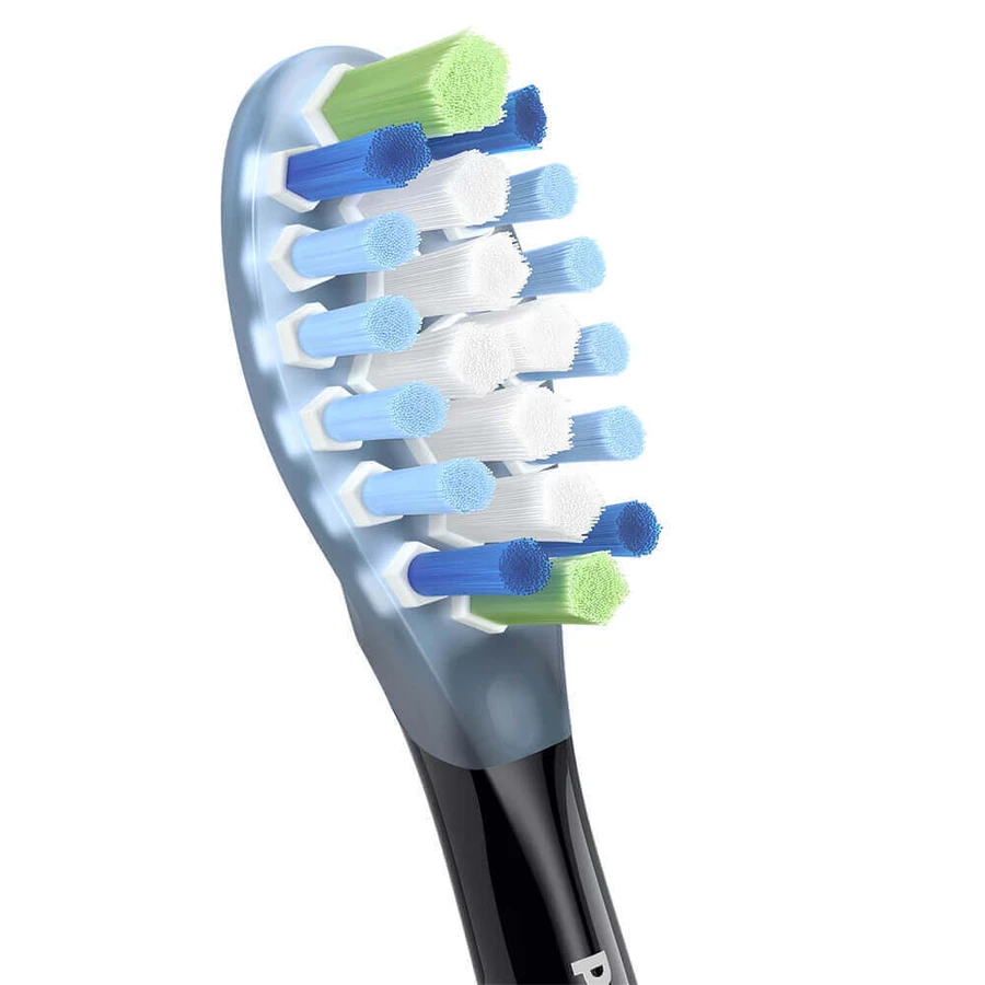 Philips, сменные насадки для звуковой зубной щетки Sonicare C3 Premium Plaque Defence, черные, 2 штуки: цены и характеристики
