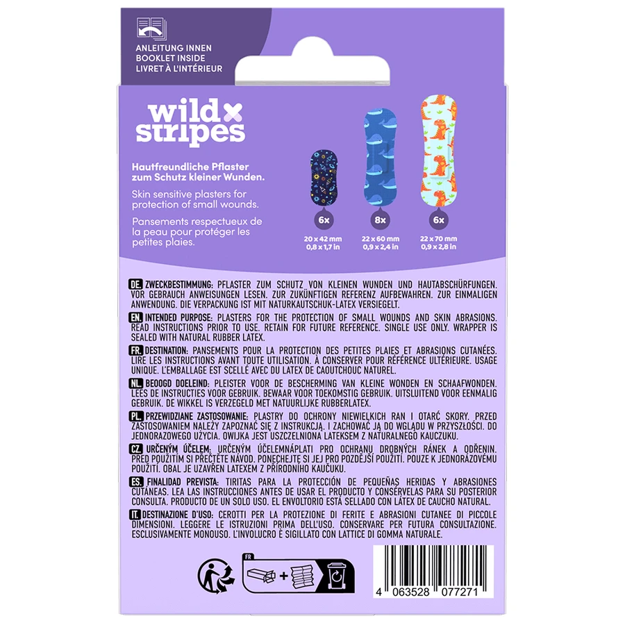 Wild Stripes Kids Sensitive, дитячі пластирі, Космос, 20 шт.: ціни та характеристики