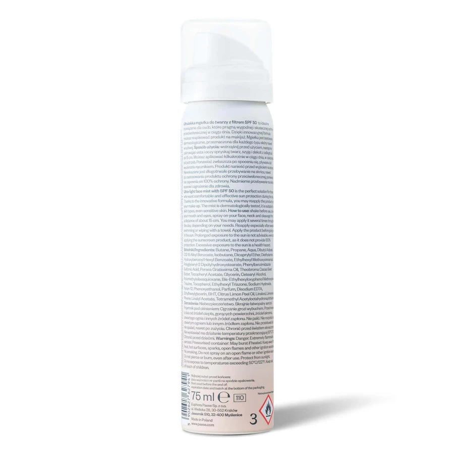 Paese, ультралегкая защитная дымка, SPF 50, 75 мл УДАЛЕННАЯ УПАКОВКА: цены и характеристики