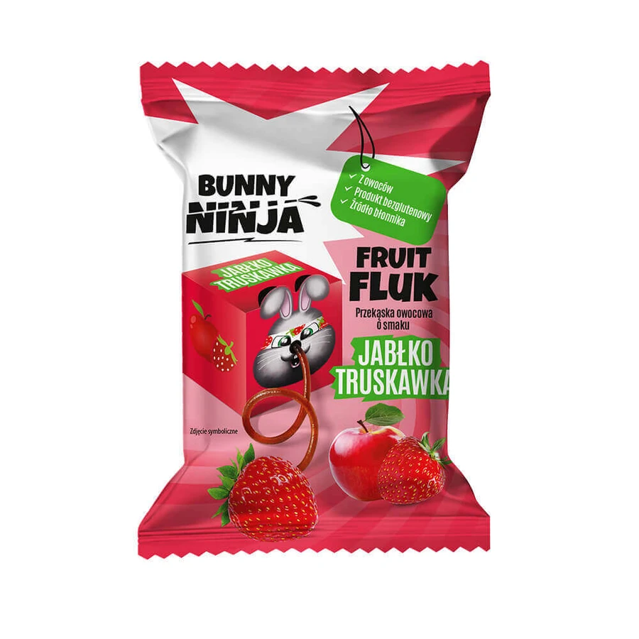 Набір Bunny Ninja Fruit Fluk, фруктові снеки, 4 х 15 г + безкоштовна розмальовка: ціни та характеристики