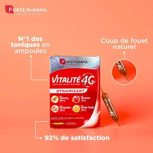 Forté Pharma Vitalité 4G Vitalite Energizing 30 флаконів 20 + 10 ампул пропонуються