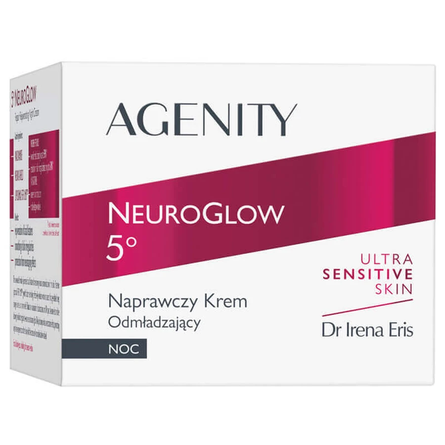 Agenity 5° NeuroGlow, відновлювальний омолоджуючий нічний крем, 50 мл: ціни та характеристики