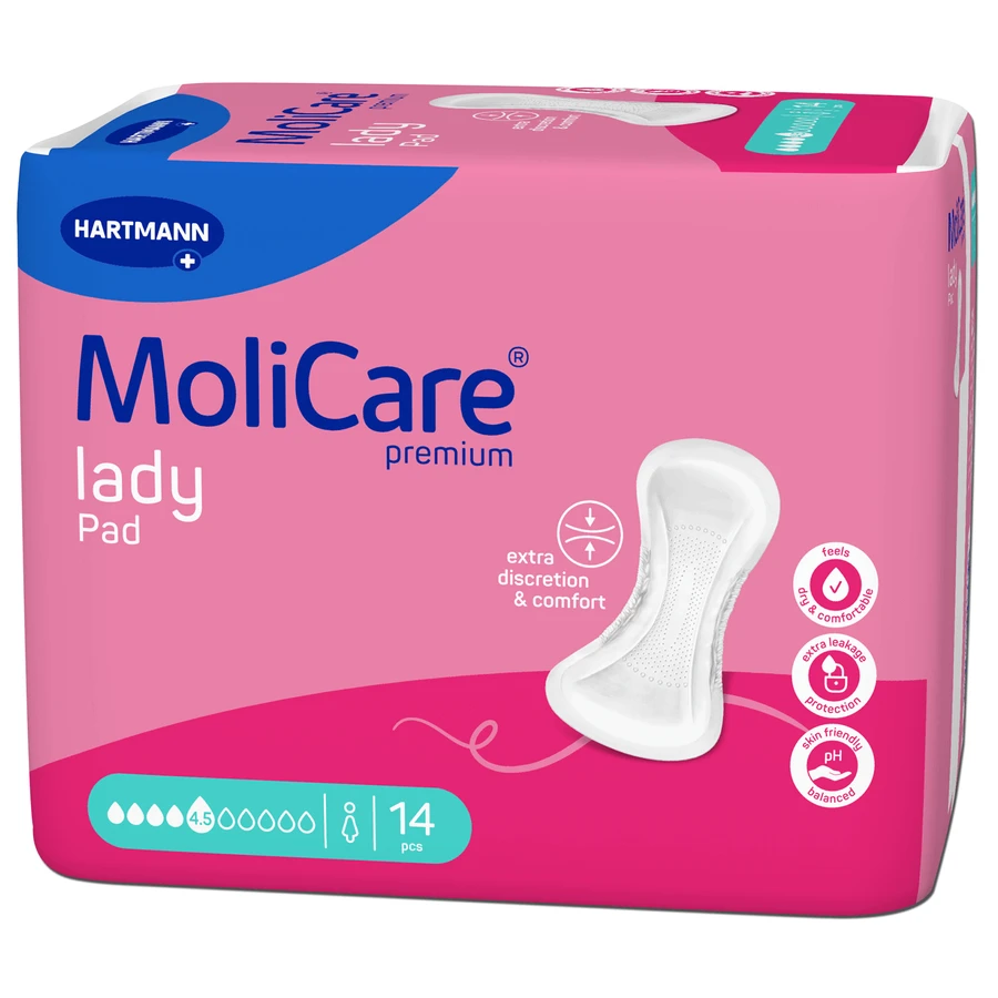 MoliCare Premium Lady Pad, анатомические впитывающие прокладки, 4,5 капли, 14 штук: цены и характеристики