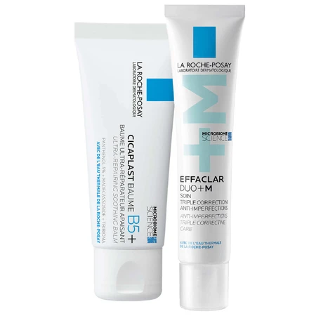 Набор La Roche-Posay Cicaplast Baume B5+, успокаивающий регенерирующий лосьон, 40 мл + Effaclar DUO+M, увлажняющий крем для кожи, склонной к акне, 40 мл: цены и характеристики