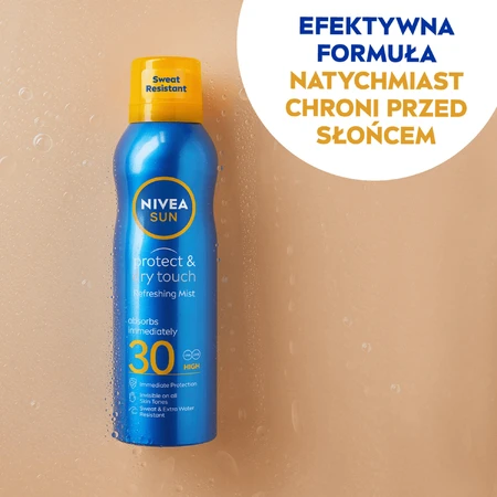 Nivea Sun Protect & Dry Touch Set, Сонцезахисний лосьйон-спрей, SPF 30, 200 мл + Сироватка для обличчя 2-в-1, SPF 50+, 30 мл + пляжний рушник безкоштовно: ціни та характеристики