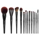 Набір пензлів для макіяжу Jessup Makeup Lover Колекція пензлів для макіяжу Phantom Black, 13 штук