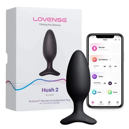 Lovense Hush 2, анальная пробка с управлением через приложение, S: цены и характеристики