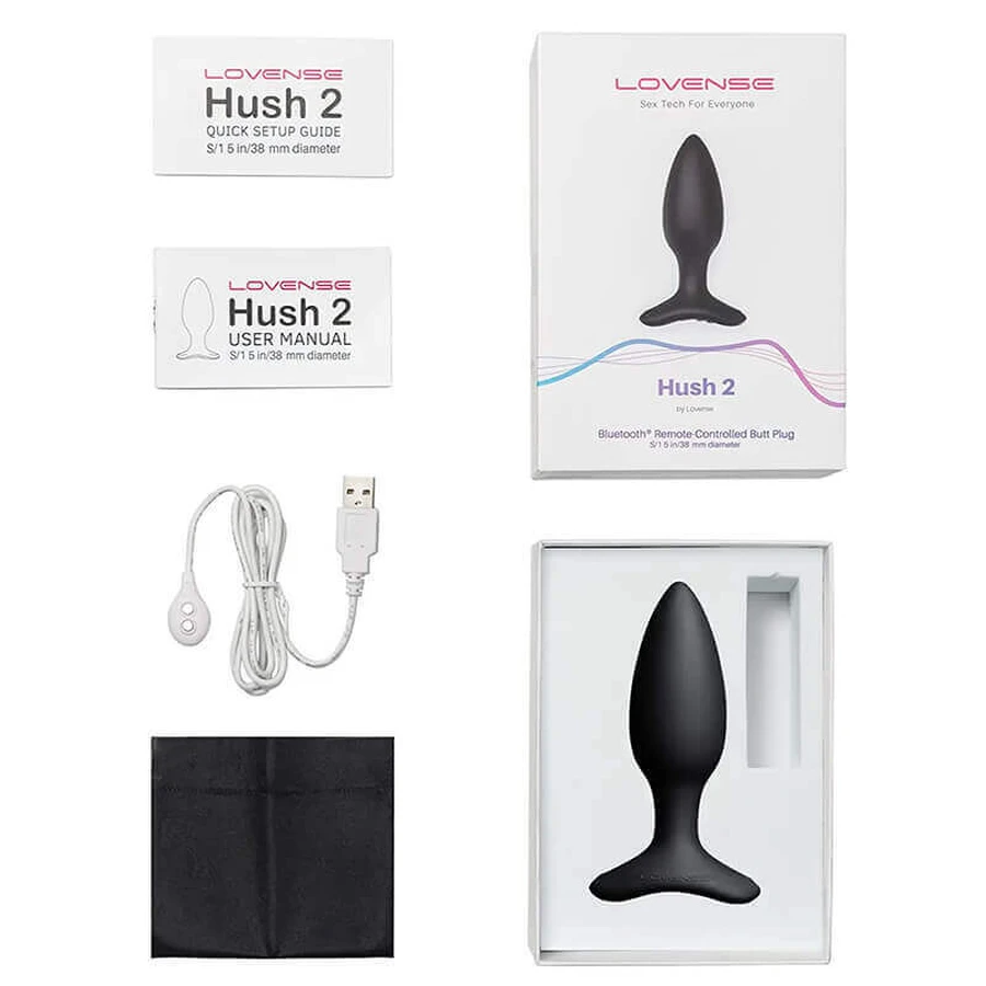 Lovense Hush 2, анальная пробка с управлением через приложение, S: цены и характеристики