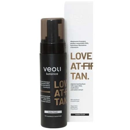 Veoli Botanica Love At First Tan, пінка для експрес-бронзування з веганським ДГК, еритрулозою та екстрактом бурштину, Amber Crush, 200 мл: ціни та характеристики