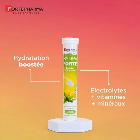 Forté Pharma Hydra Forté Hydration Booster Натуральный вкус лимона и мяты 24 шипучие таблетки: цены и характеристики