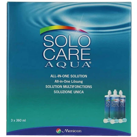 Solo Care Agua, розчин для лінз, 3 x 360 мл: ціни та характеристики