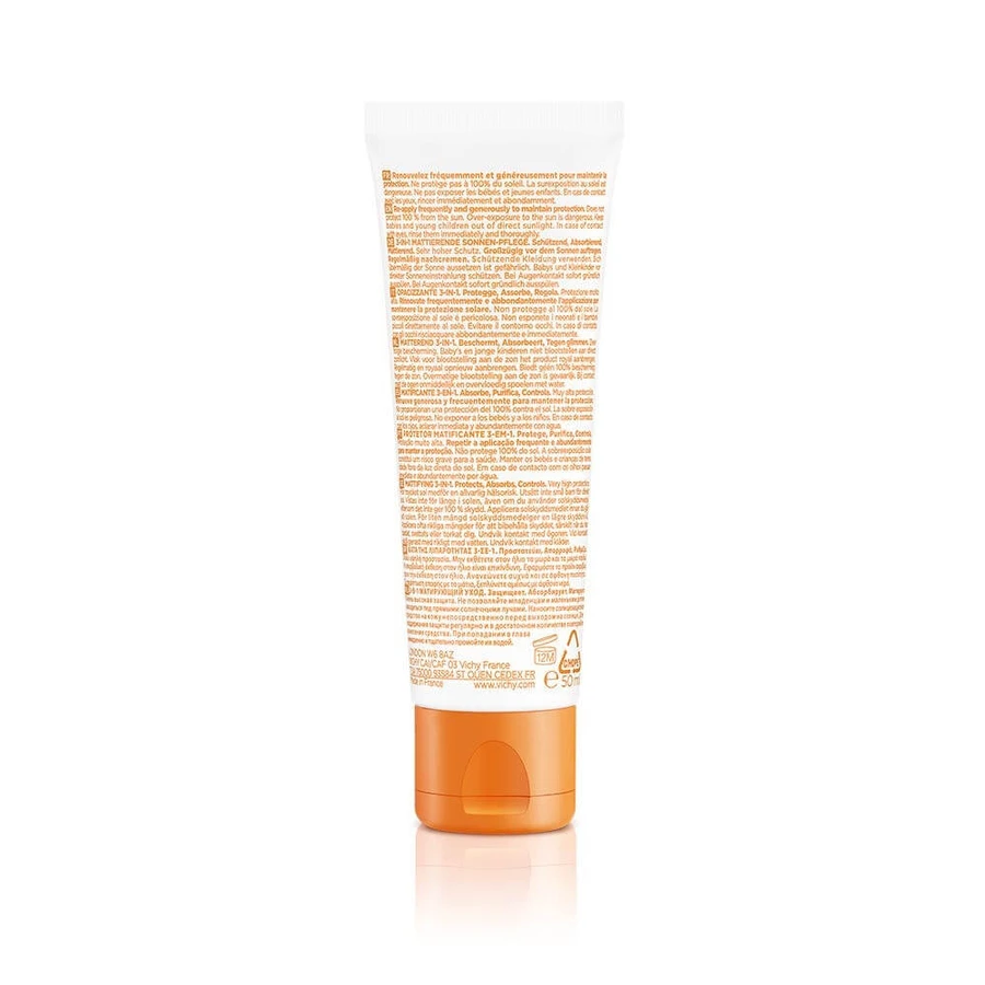 Vichy Capital Soleil Mattifying Sun Cream 3 In1 Green Clay Spf50+ 50ml: цены и характеристики