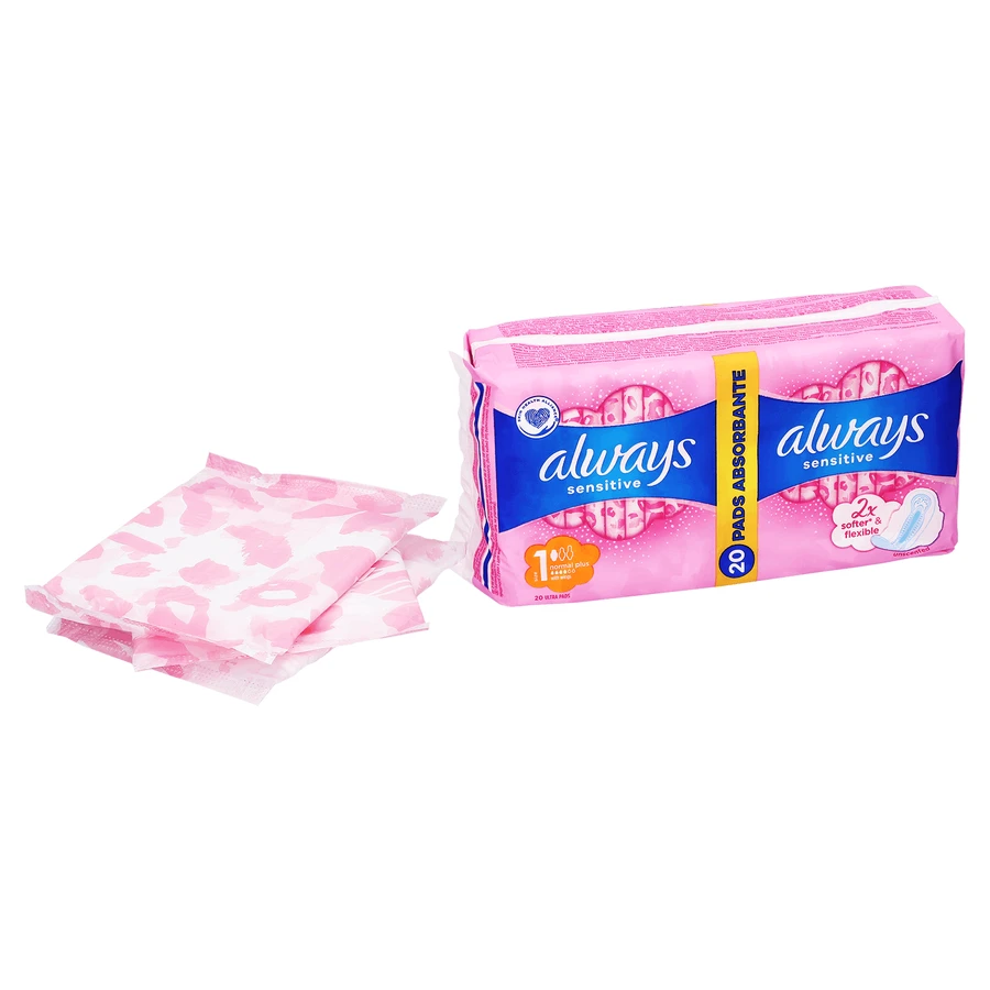 Always Sensitive, гигиенические полотенца с крылышками, Ultra Normal Plus, 2 x 10 шт.: цены и характеристики