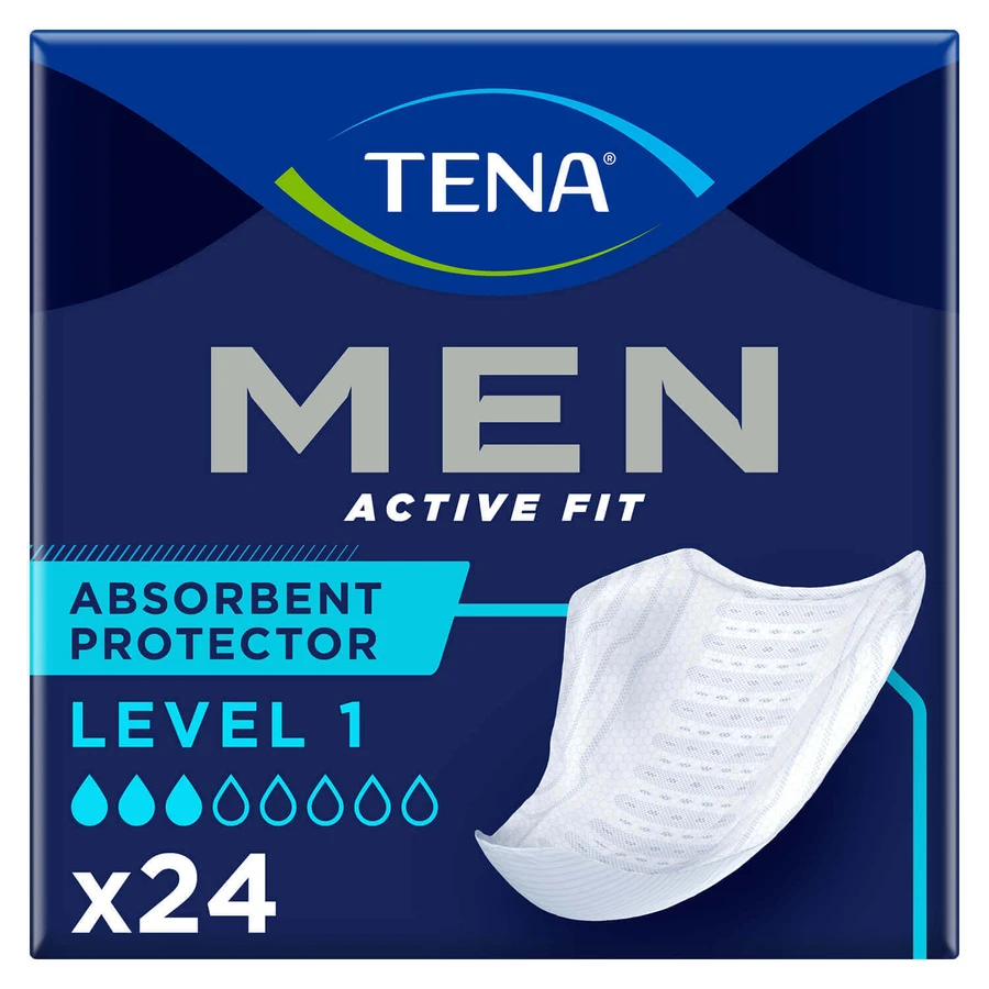Набір Tena Men Active Fit, tălpi anatomice pentru bărbați, Nivel 1, 2 x 24 bucăți: ціни та характеристики