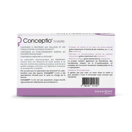 Granions Endolib 90 Geluli Conceptio: ціни та характеристики