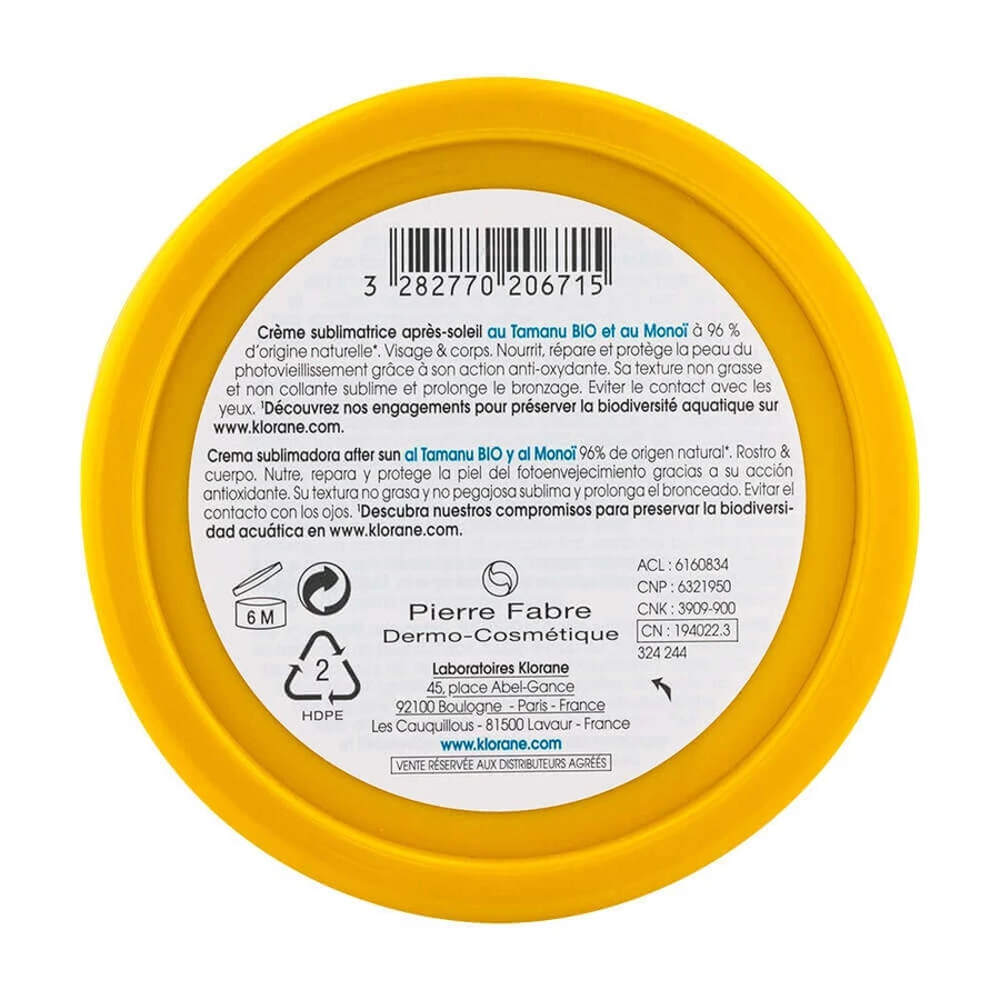 Klorane Polysianes Sublimating After-Sun Cream 200ml: цены и характеристики