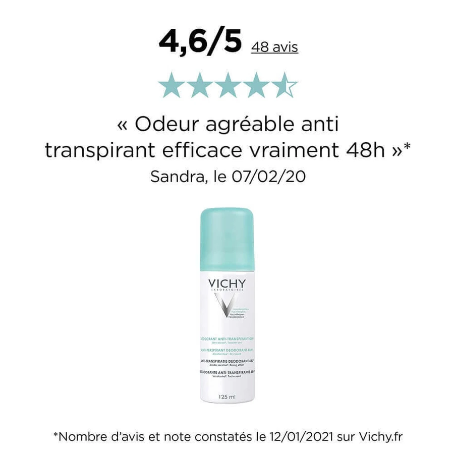 Дезодорант-антиперспірант Vichy 48H Спрей 2х125мл: ціни та характеристики