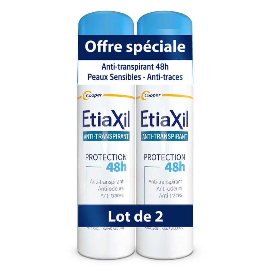 Дезодорант-антиперспірант Etiaxil 48 год Захист пахв Помірне потовиділення Чутлива шкіра 2х150мл: ціни та характеристики