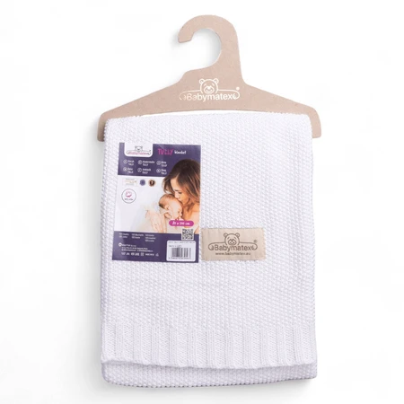 BabyMatex, бавовняна ковдра Tully, 80 см х 100 см, біла: ціни та характеристики