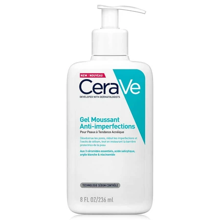 Cerave Пінка для вмивання для шкіри обличчя з плямами та шкіри, схильної до акне 236 мл: ціни та характеристики