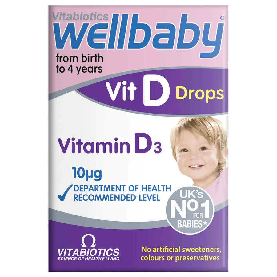 Вітабіотики Wellbaby Краплі вітаміну D, 30 мл: ціни та характеристики