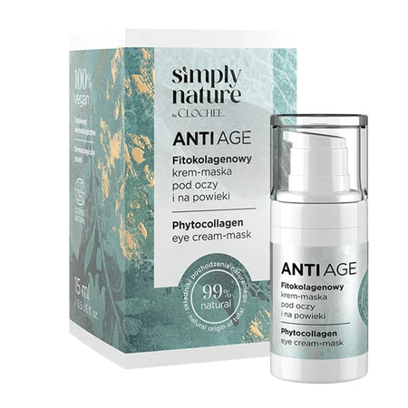 Clochee Simply Nature Anti Age, фітоколагенова крем-маска для повік та шкіри навколо очей, 15 мл: ціни та характеристики