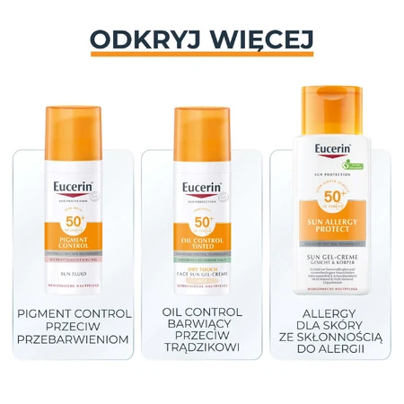 Eucerin Sun Protection Pigment Control, защитный флюид против пигментации, светлый, SPF 50+, 50 мл: цены и характеристики