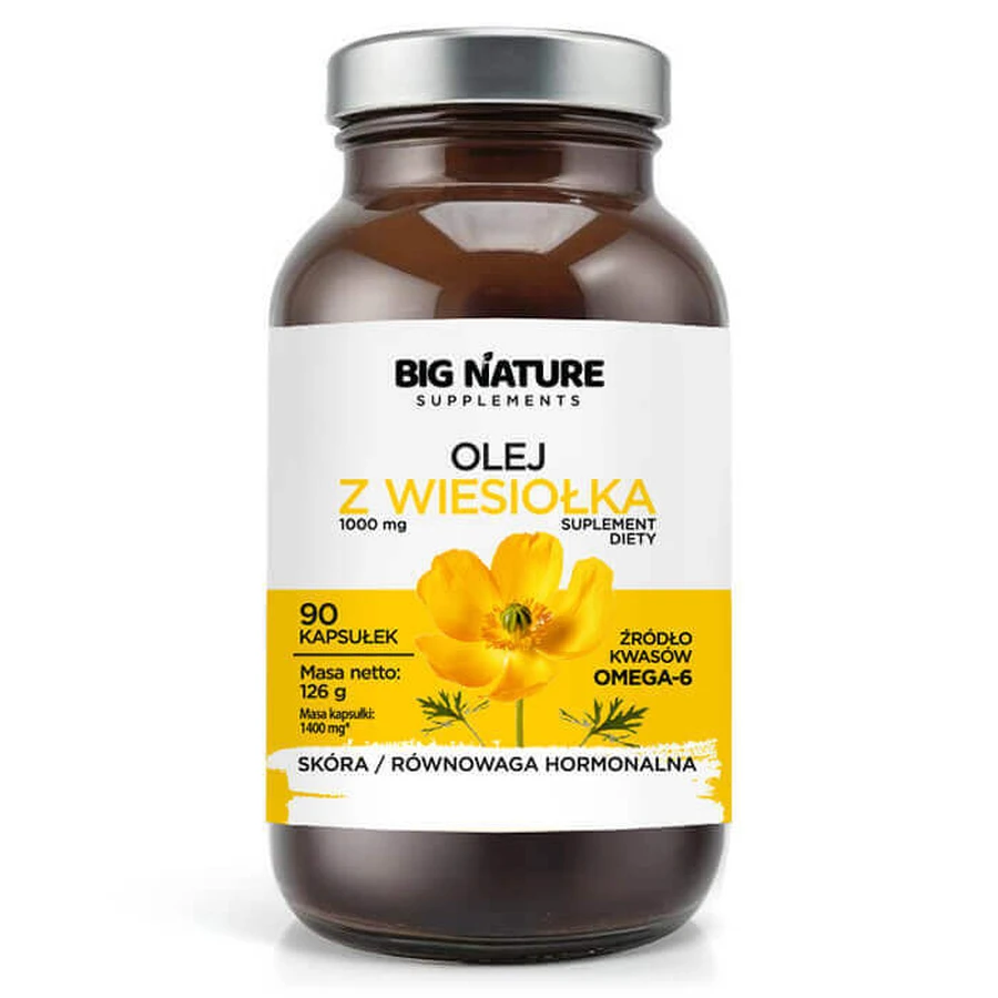 Олія примули вечірньої Big Nature, 90 капсул: ціни та характеристики