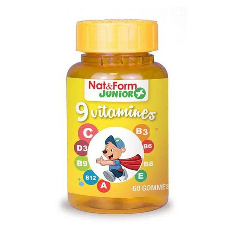 Nat&Form 9 Vitamins Junior 60 жувальних цукерок: ціни та характеристики