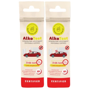 AlkoTest, одноразовий тест на алкоголь у повітрі, 2 одиниці