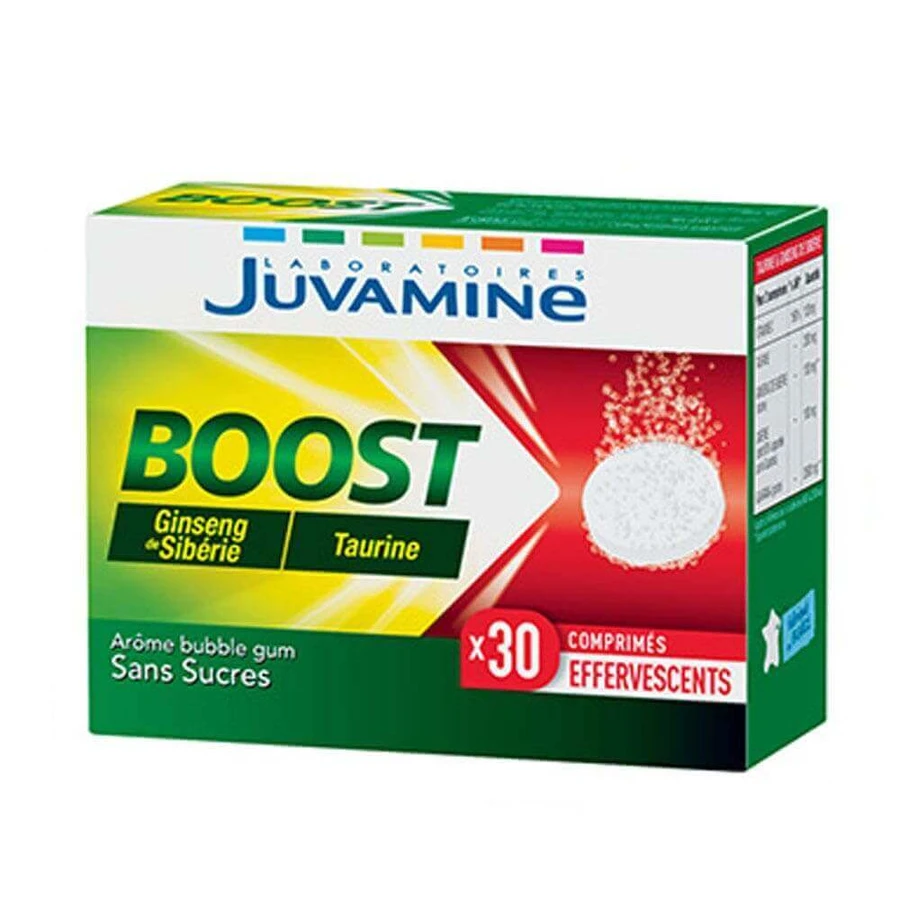 Juvamine Boost Женьшень Таурин 30 шипучих таблеток: цены и характеристики