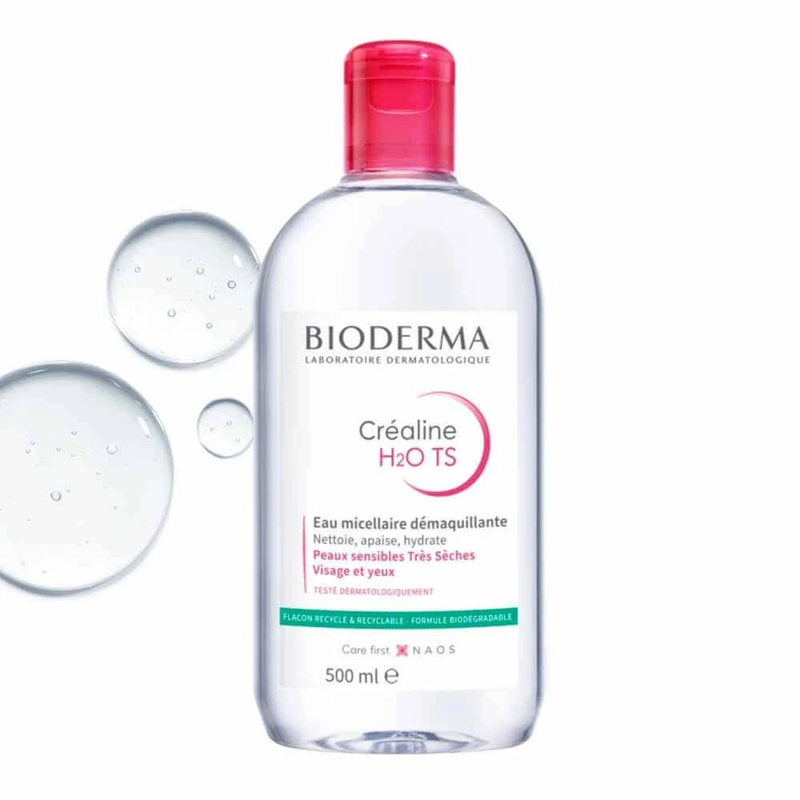 Bioderma Crealine Міцелярна очищуюча вода очищаюча для чутливої або дуже сухої шкіри 500мл: ціни та характеристики