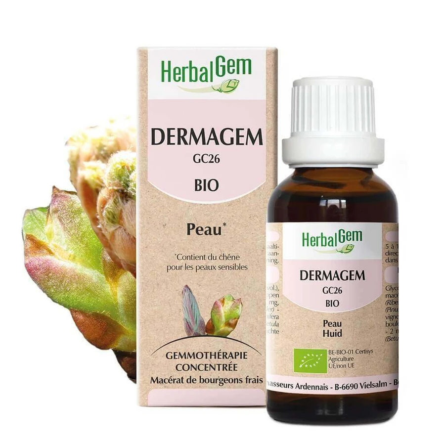 Herbalgem Комплекси для геммотерапії Біологічний комплекс для шкіри Dermagem 30мл: ціни та характеристики