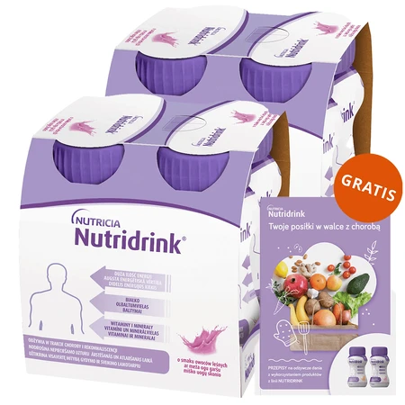 Набор Nutridrink, пищевая добавка, со вкусом лесных фруктов, 8 x 125 мл + буклет с рецептами в подарок: цены и характеристики