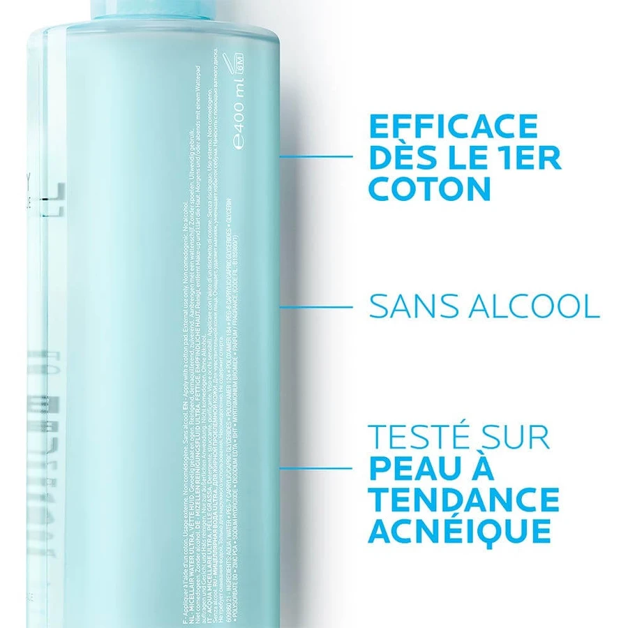 La Roche-Posay Еффаклар Міцелярна вода для очищення жирної та чутливої шкіри Жирна шкіра 2х400мл: ціни та характеристики