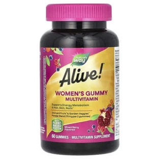 Полівітамінні жувальні гумки Alive Women's Gummy Multivitamin, 60 шт, Secom