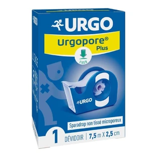 Urgo Urgopore Plus микропористый нетканый пластырь 7,5мх2,5см диспенсер 1