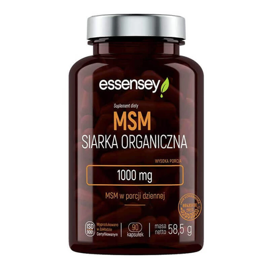 Органічна сірка Essensey MSM, 90 капсул: ціни та характеристики